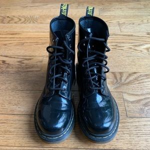 Dr. Martens Women’s Patent Leather Lace Up Boots